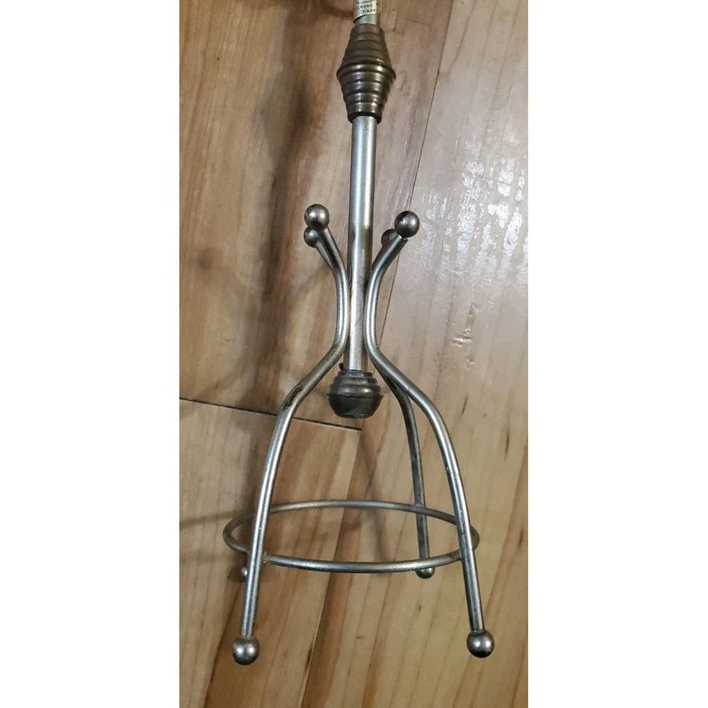 Vintage Silver Tone Metal Jewelry Tree Holder Coat Rack 12
